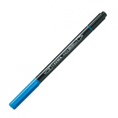 Ручка-кисть LYRA "Aqua Brush Duo", двусторонняя, Королевский синий sela65 YTQ4